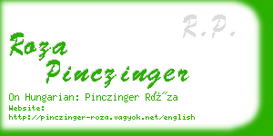 roza pinczinger business card